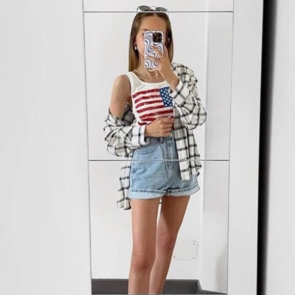 America White Cropped Tank Top 🇺🇸 - Picture 5 of 9